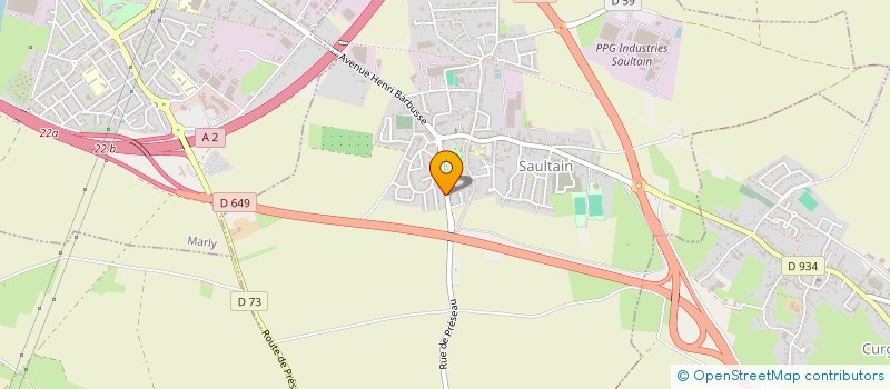 localisation de l'entreprise ASSOCIATION SAULTINOISE DES PARENTS D'ELEVES  SAULTAIN