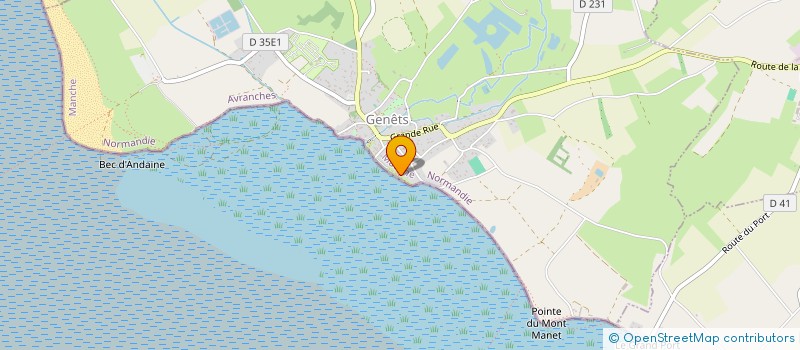 localisation de l'entreprise ASSOCIATION SAUVEGARDE DE LA PECHE TRADITIONNELLE DANS LA BAIE DU MONT SAINT MICHEL  GENETS