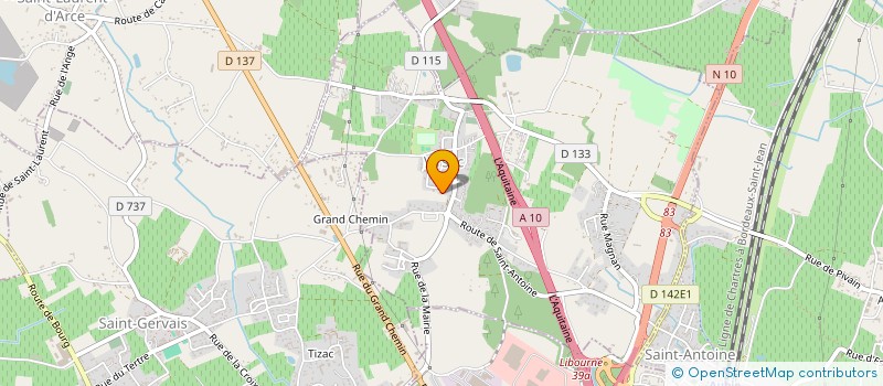 localisation de l'entreprise ASSOCIATION SAUVEGARDE DU PATRIMOINE  SAINT-GERMAIN-DE-LA-RIVIERE