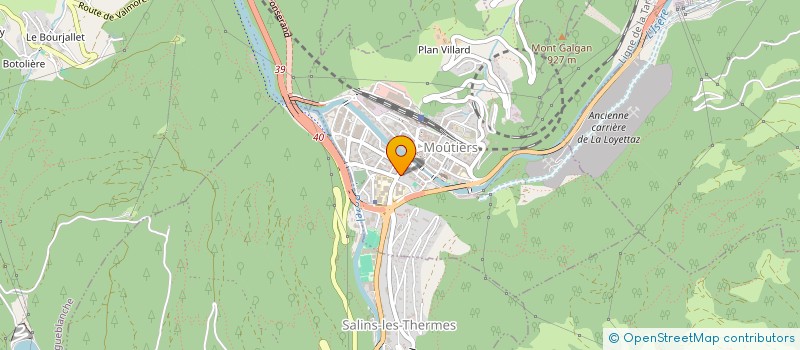 localisation de l'entreprise ASSOCIATION SAVOYARDE  MOUTIERS