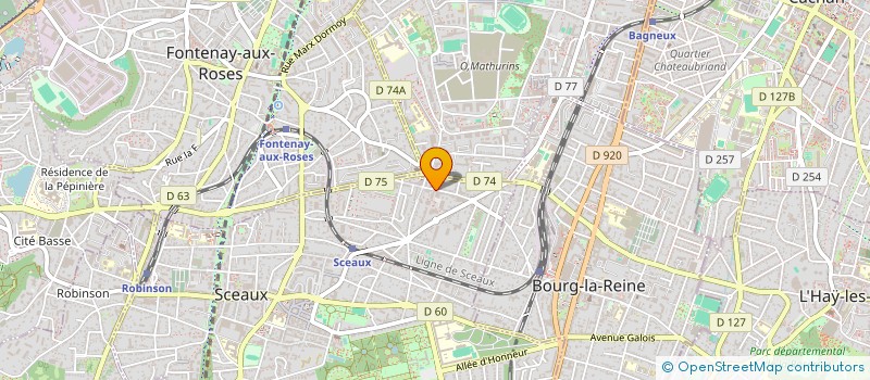 localisation de l'entreprise ASSOCIATION SCEAUX DENTAIRE à SCEAUX
