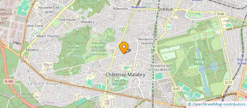 localisation de l'entreprise ASSOCIATION SCEENNE DE CANNE ET BATON à CHATENAY-MALABRY
