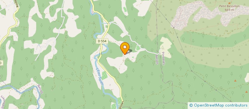 localisation de l'entreprise ASSOCIATION SCENE ET SPECTACLES  BARJOLS