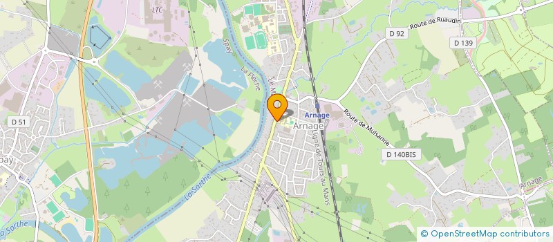 localisation de l'entreprise ASSOCIATION SCOLAIRE DE L'ECOLE MATERNELLE GERARD PHILIPE D'ARNAGE  ARNAGE