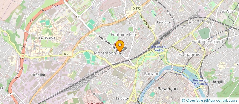 localisation de l'entreprise ASSOCIATION SCOLAIRE DE L'ECOLE MONTRAPON MATERNELLE (ASSEMOM)  BESANCON