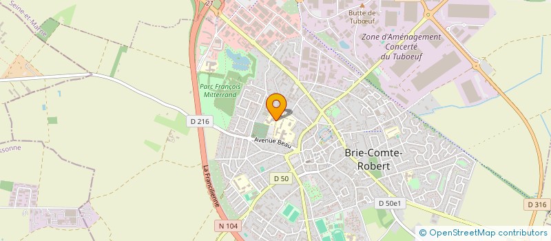 localisation de l'entreprise ASSOCIATION SCOLAIRE DU COLLEGE GEORGES BRASSENS  BRIE-COMTE-ROBERT