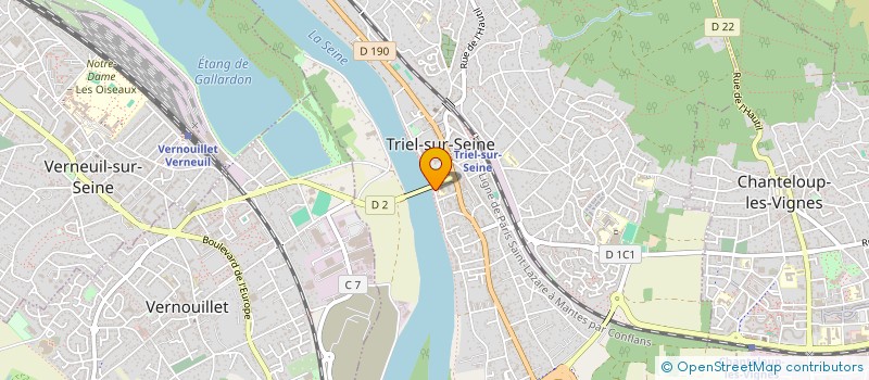 localisation de l'entreprise ASSOCIATION SCOLAIRE NOTRE DAME  TRIEL-SUR-SEINE