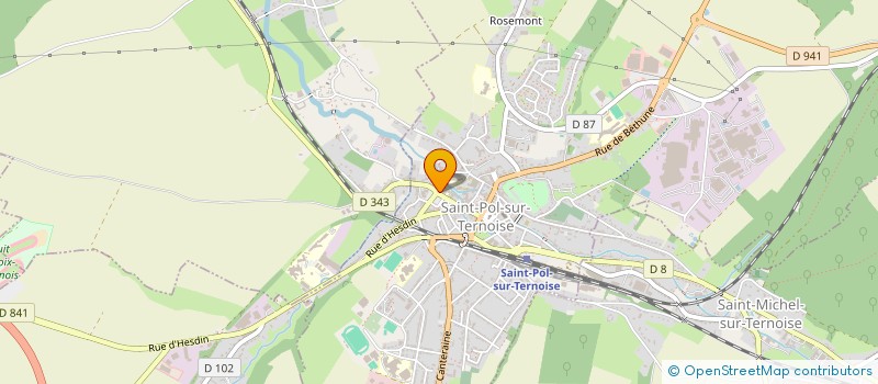 localisation de l'entreprise ASSOCIATION SCOLAIRE, SPORTIVE USEP ET SOCIO-CULTURELLE DE L'ECOLE LA FONTAINE-PREVERT  SAINT-POL-SUR-TERNOISE