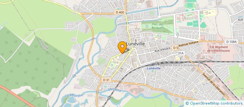 localisation de l'entreprise ASSOCIATION SCOUTS DE FRANCE  LUNEVILLE