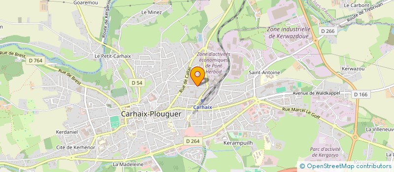 localisation de l'entreprise ASSOCIATION SCRABBLE CARHAISIEN  CARHAIX-PLOUGUER