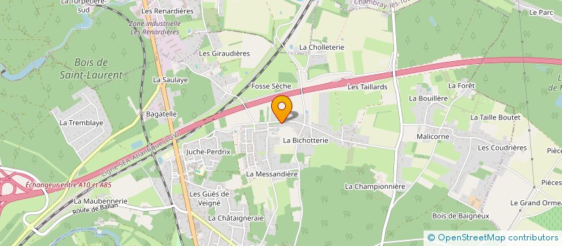 localisation de l'entreprise ASSOCIATION SECOURS ANIMAUX EN DETRESSE à VEIGNE