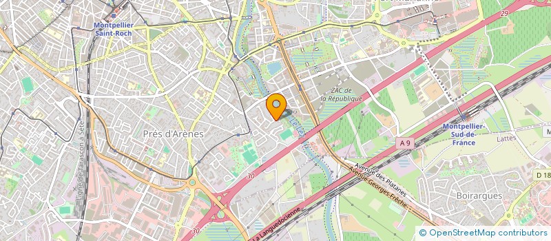 localisation de l'entreprise ASSOCIATION SEPES - JEUNES ET COMMERCE à MONTPELLIER