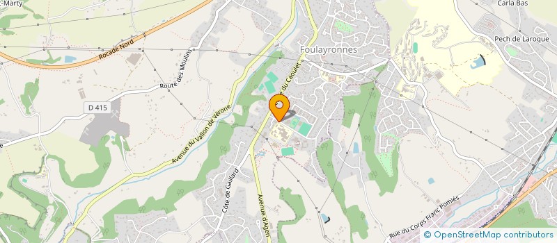 localisation de l'entreprise ASSOCIATION SERVICE DE SANTE ET DE SECOURS MEDICAL DE SAPEURS-POMPIERS DU 47  FOULAYRONNES