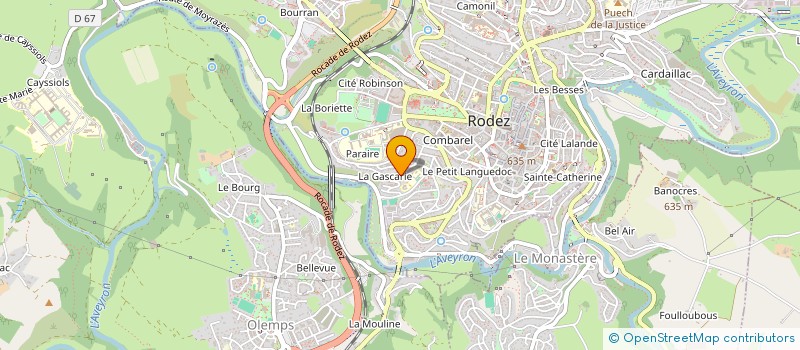 localisation de l'entreprise ASSOCIATION SHANTI YOGA  RODEZ