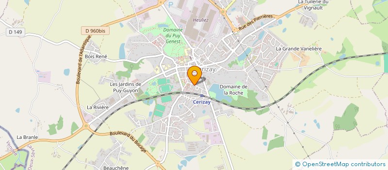 localisation de l'entreprise ASSOCIATION SIAD BOCAGE ET GATINE à CERIZAY