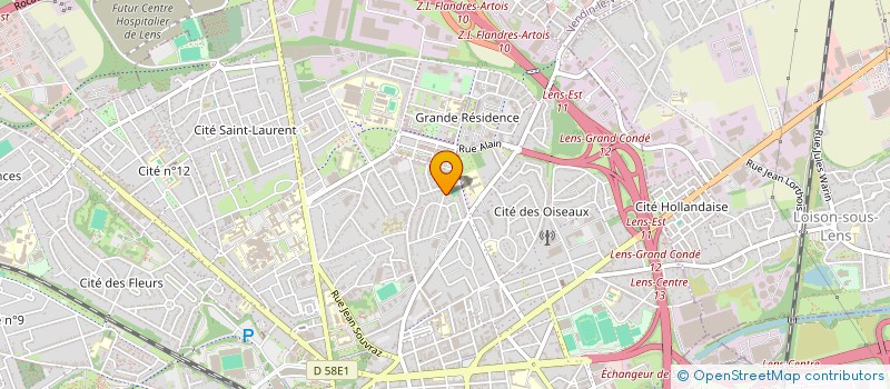 localisation de l'entreprise ASSOCIATION SILENCE DES MAUX  LENS