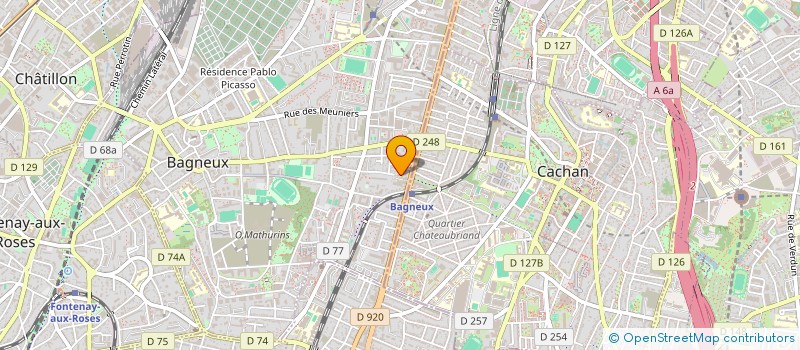 localisation de l'entreprise ASSOCIATION SINO-FRANCAISE D'ECHANGES CULTURELS  BAGNEUX