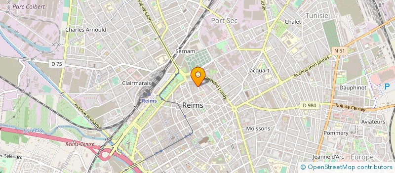 localisation de l'entreprise ASSOCIATION SOCIAL TRAVAIL MARNE à REIMS