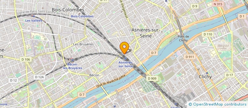 localisation de l'entreprise ASSOCIATION SOCIALE ENTRAIDE ET CONSEIL à ASNIERES-SUR-SEINE