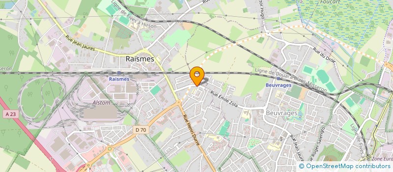 localisation de l'entreprise ASSOCIATION SOCIALE ENTRAIDE ET INSERTION SOLIDAIRE  RAISMES