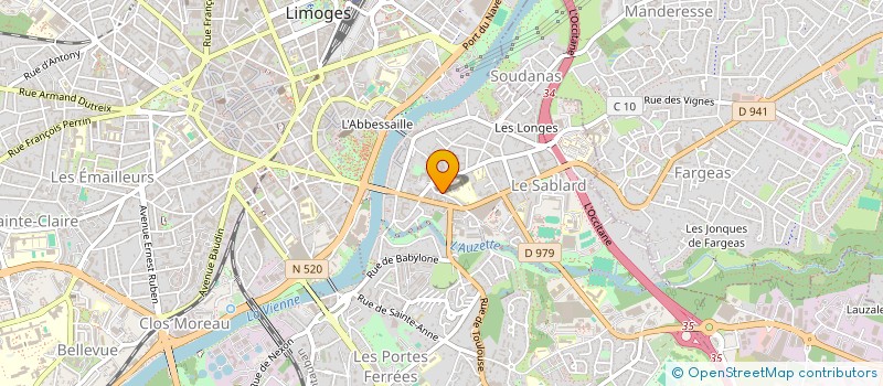 localisation de l'entreprise ASSOCIATION SOCIALE ET CULTURELLE DE LA RIVE GAUCHE à LIMOGES