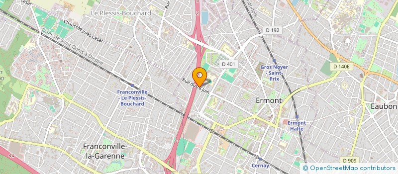 localisation de l'entreprise ASSOCIATION SOCIALE ET CULTURELLE FRANCO-MAGHREBINE DU VAL D'OISE  ERMONT