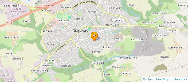 localisation de l'entreprise ASSOCIATION SOCIETE DANSE PASSION  GUIPAVAS