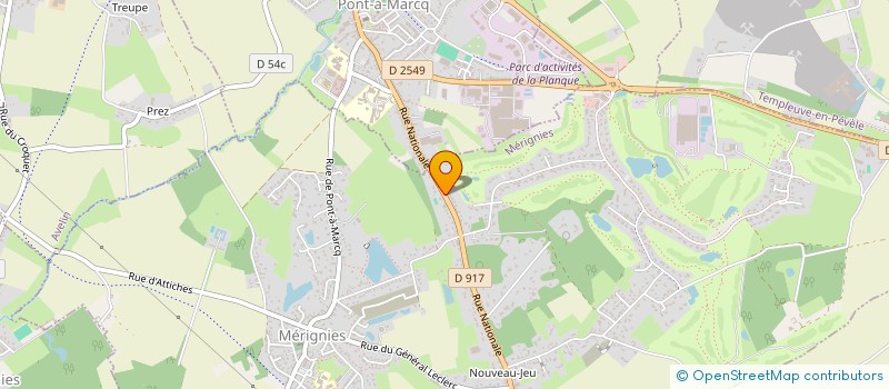 localisation de l'entreprise ASSOCIATION SOCIETE DE CHASSE  MERIGNIES