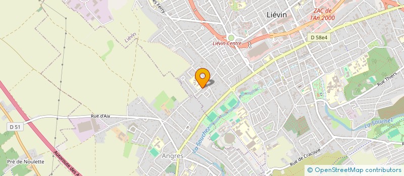 localisation de l'entreprise ASSOCIATION SOCIO CULTURELLE COEUR DE VILLE à LIEVIN