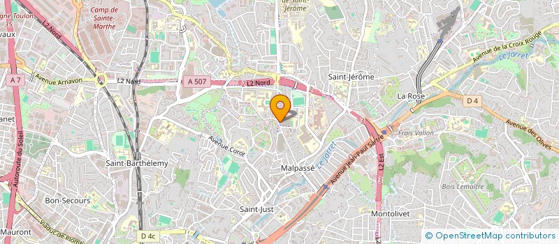 localisation de l'entreprise ASSOCIATION SOCIO CULTURELLE DE MALPASSE  MARSEILLE 13EME