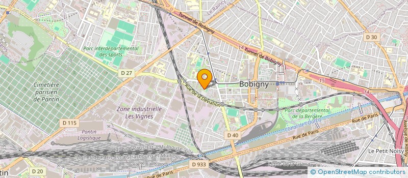 localisation de l'entreprise ASSOCIATION SOCIO CULTURELLE ET SPORTIVE 6EME SENS  BOBIGNY