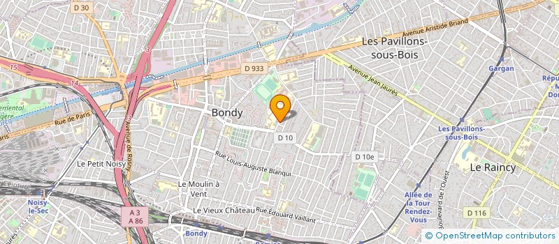 localisation de l'entreprise ASSOCIATION SOCIO EDUCATIVE DU COLLEGE PIERRE BROSSOLETTE DE BONDY  BONDY