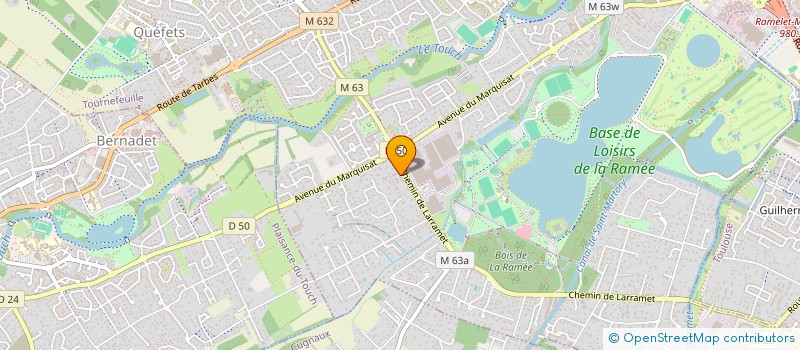 localisation de l'entreprise ASSOCIATION SOCIOCULTURELLE ESPACE PINK CITY  TOURNEFEUILLE