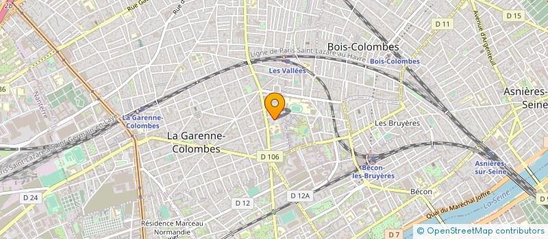 localisation de l'entreprise ASSOCIATION SOLIDAIRE DES OUVRIERS AFRICAINS DU BATIMENT  LA GARENNE-COLOMBES