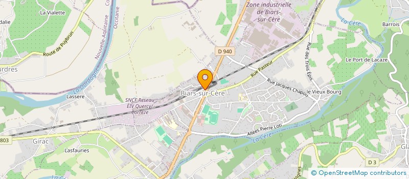 localisation de l'entreprise ASSOCIATION SOLIDAIRE DES RETRAITES DU QUERCY  BIARS-SUR-CERE