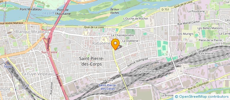 localisation de l'entreprise ASSOCIATION SOLIDARITE AUX FAMILLES à SAINT-PIERRE-DES-CORPS