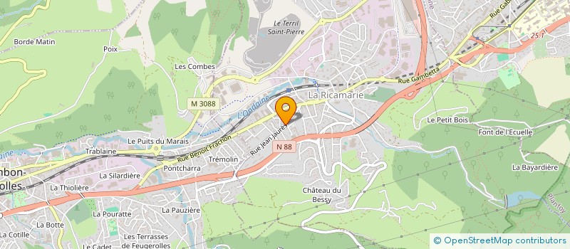 localisation de l'entreprise ASSOCIATION SOLIDARITE ET BIEN-ETRE (A.S.B.E) à LA RICAMARIE