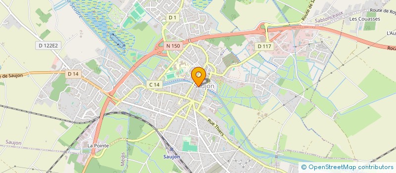 localisation de l'entreprise ASSOCIATION SOLIDARITE M'BISSEL  SAUJON