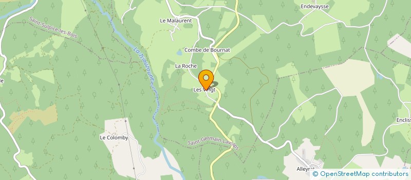 localisation de l'entreprise ASSOCIATION SOLIDARITE MILLEVACHES  PEYRELEVADE