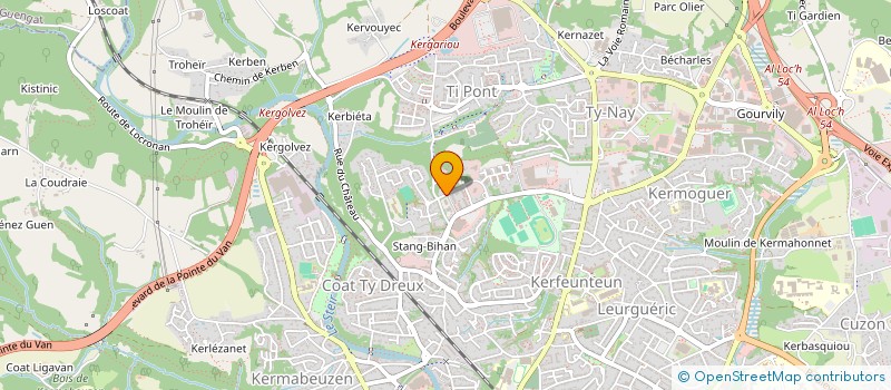 localisation de l'entreprise ASSOCIATION SOLIDARITE PAILLE  QUIMPER