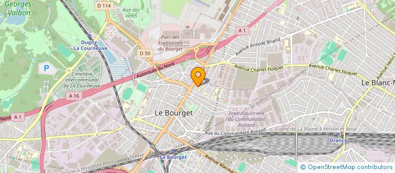 localisation de l'entreprise ASSOCIATION SOLIDARITE SUD-NORD à LE BOURGET