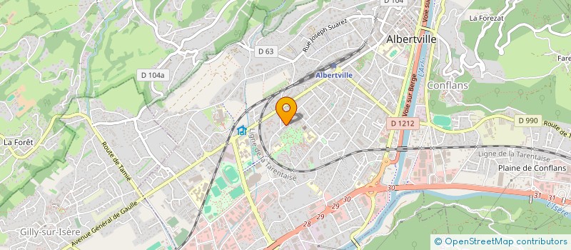 localisation de l'entreprise ASSOCIATION SOLIDARITE TERRITOIRES D ALBERTVILLE  ALBERTVILLE