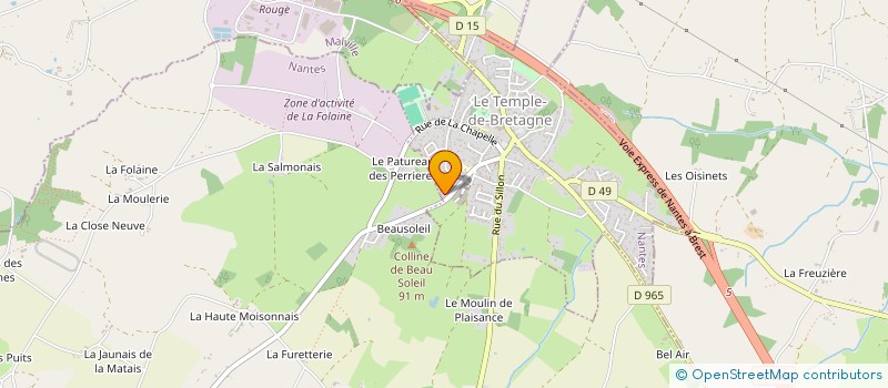 localisation de l'entreprise ASSOCIATION SOPHROLOGIE TEMPLIERE  LE TEMPLE DE BRETAGNE