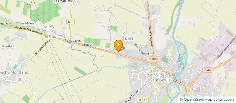 localisation de l'entreprise ASSOCIATION SOS ANIM'ALLIER  SAINT-POURCAIN-SUR-SIOULE