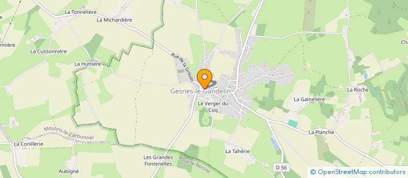 localisation de l'entreprise ASSOCIATION SOUGEENNE DANSES ET LOISIRS  SOUGE-LE-GANELON