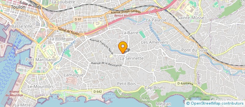 localisation de l'entreprise ASSOCIATION SOURIEZ VOUS PEDALEZ  TOULON