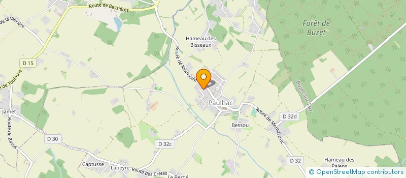 localisation de l'entreprise ASSOCIATION SOURIRE AVEC L'ANIMAL  PAULHAC