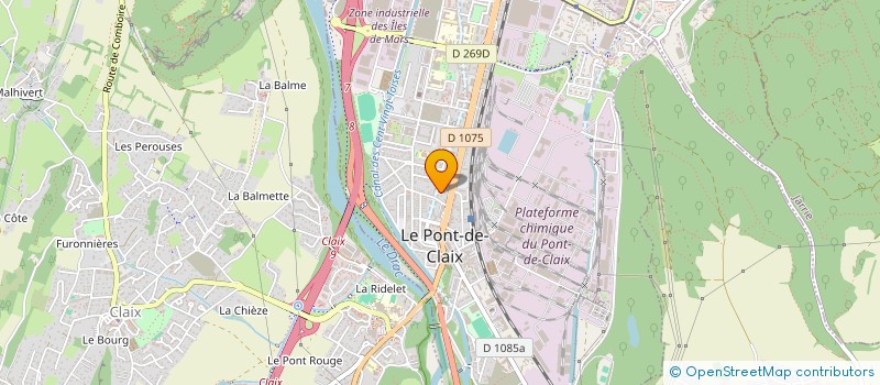 localisation de l'entreprise ASSOCIATION SOUTENIR ET ENCOURAGER L'ENGAGEMENT DES USAGERS DANS LES SECTEURS SOCIAL MEDICO-SOCIAL ET SANITAIRE à LE PONT-DE-CLAIX