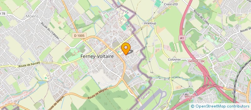 localisation de l'entreprise ASSOCIATION SPORT AMBITION  FERNEY-VOLTAIRE