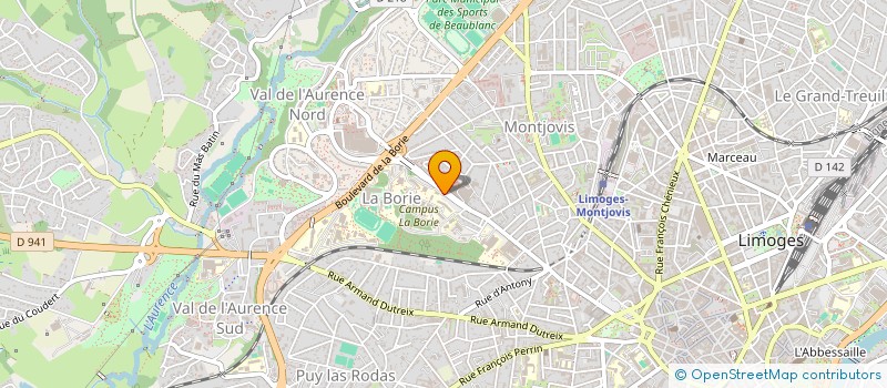 localisation de l'entreprise ASSOCIATION SPORT AND CO à LIMOGES
